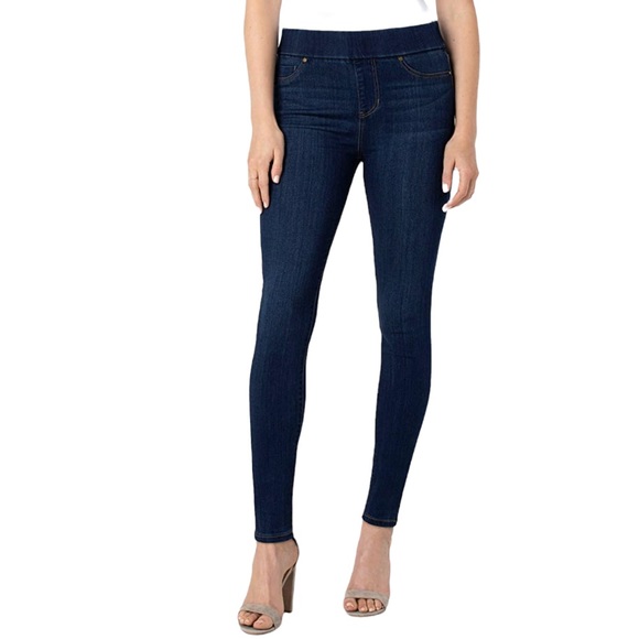 Liverpool Pullon Denim Leggings Sz 2 
